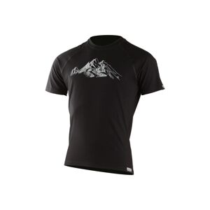Lasting pánske merino tričko s tlačou HILL čierne Veľkosť: XXL