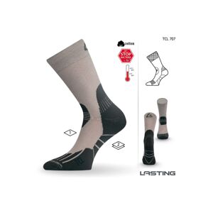 Lasting TCL 707 béžová trekingová ponožka Veľkosť: (38-41) M ponožky
