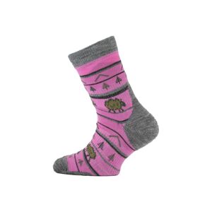 Lasting TJL 408 ružová merino ponožka junior slabšie Veľkosť: (34-37) S ponožky