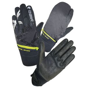 Zimné rukavice Chiba Overflap, čierna - reflexná žltá XL