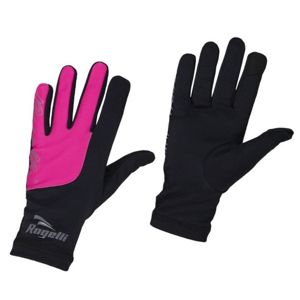 Dámske bežecké zimný rukavice Rogelli Touch, 890.004. čierne-reflexná ružové L