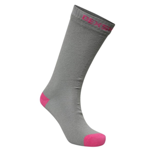 Ponožky DexShell Ultra Thin Crew Socks Grey/Pink XL