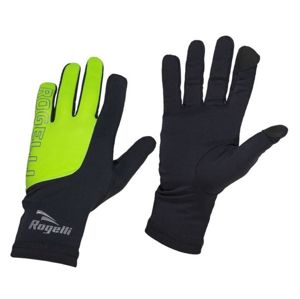 Pánske bežecké zimný rukavice Rogelli Touch, 890.002. čierno-reflexná žlté XS