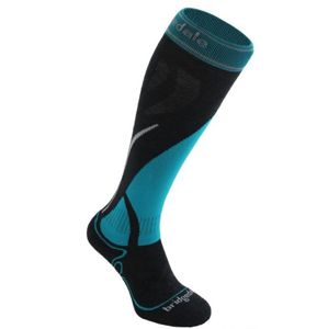 Ponožky Bridgedale Ski Midweight Women's gunmetal/turquoise/004 L (7-8,5)