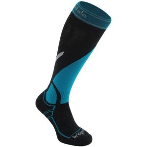 Ponožky Bridgedale Ski Midweight gunmetal/blue/003 M (6-8,5) UK