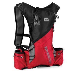 Cyklistický a bežecký batoh Spokey SPRINTER 5l čierno / červený, vodeodolný