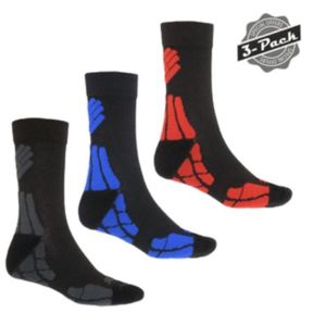 Ponožky Sensor Hiking New Merino Wool 3-PACK sivá / červená / modrá 18200063 3/5 UK