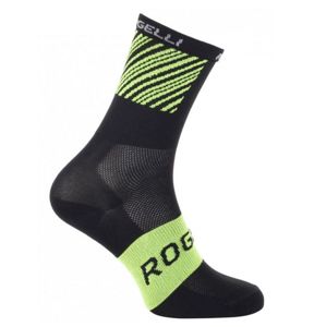 Antibakteriálny ponožky s miernu kompresiou Rogelli RITMO, čierno-reflexná žlté 007.200 L (40-43)