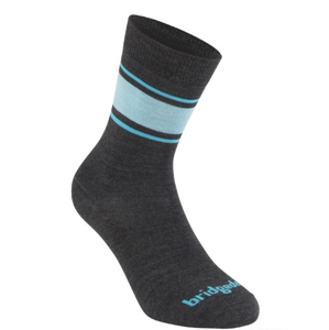 Ponožky Bridgedale Everyday Sock / Liner Merino Endurance Boot Women's dark grey/blue/126 S (3-4 UK)