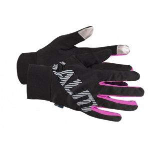 Bežecké rukavice Running Gloves Black/Pink Glo XL