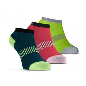 Ponožky Salming Performance Ankle Sock 3p Teal / Yellow / Red 35-38