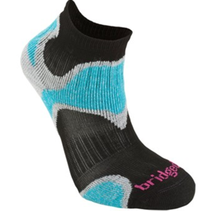 Ponožky Bridgedale Trailsport Ultra Light T2 Merino Cool Comfort Ankle Women's black/846 L (7-8,5)