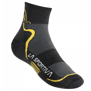 Ponožky La Sportiva Mid Distance Socks Black/Yellow M (38-40)