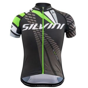 Detský cyklistický dres Silvini Team CD1435 black-green