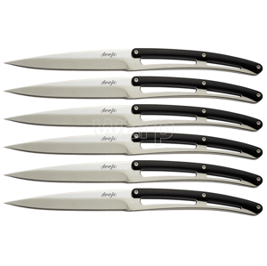 Sada 6 steakových nožov Deejo 2ZP001 čierny ABS