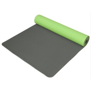 Podložka na jógu Yoga Mat dvojvrstvová, materiál TPE zelená / sivá
