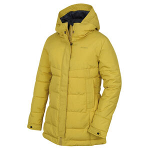 Dámsky hardshell plnený kabát Husky Nilit L žltozelená XL