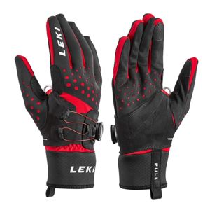 Bežkárske rukavice LEKI Nordic Tune Shark Boa ® (643910301) black / red 8