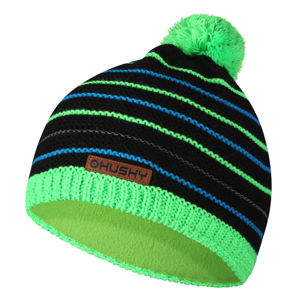 Detská čiapka Husky Cap 34 čierna / neon zelená XS