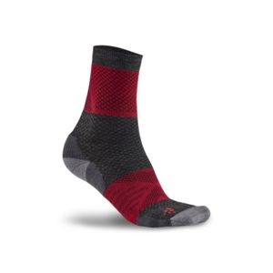 Ponožky CRAFT XC Warm 1907901-995481 - červená s čiernou 43-45