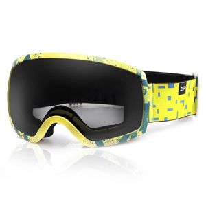 Spokey RADIUM lyžiarske okuliare čierno-žlté
