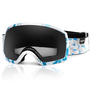Spokey RADIUM lyžiarske okuliare bielo-modré
