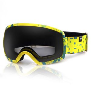 Spokey RADIUM lyžiarske okuliare čierno-žlté