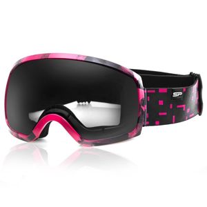 Spokey RADIUM lyžiarske okuliare čierno-ružové