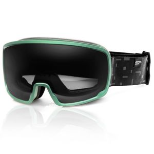 Spokey GRAYS lyžiarske okuliare šedo-zelené