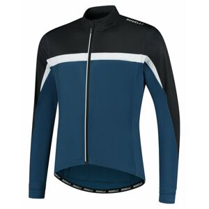 Pánsky hrejivý cyklistický dres Rogelli Course modro-čierno-biely ROG351006