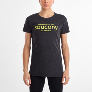 Dámske tričko Saucony Women Ra Graphic Tee / Heather Grey M