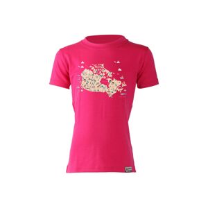 Lasting detské merino tričko WILLY ružové Veľkosť: 120 detské tričko