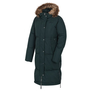 Dámsky páperový kabát Husky Downbag L čiernozelená XL
