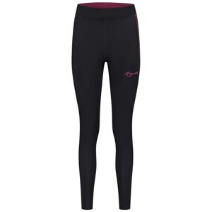 Zateplené dámske bežecké nohavice ENJOY 2.0 na zimu, čierno-vínovo-reflexne ružové XS