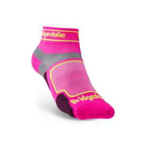 Ponožky Bridgedale TRAIL RUN UL T2 CS LOW WQUEEN OF DARKNESS'S Pink/305 L (7-8,5) UK