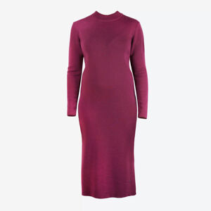 Pletené šaty Merino Kama 5048 144 purpurová XL