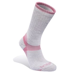 Ponožky Bridgedale Merino Hiker Women's grey/pink/808 S (3-4,5) UK