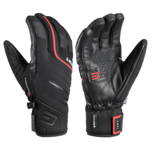 Lyžiarske rukavice LEKI Falcon 3D black / red 8.5