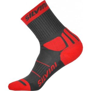 Ponožky Silvini Vallonga UA522 charcoal-red 45-47