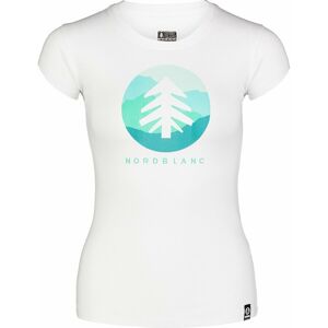 Dámske bavlnené tričko NORDBLANC Suntre biela NBSLT7388_BLA 40