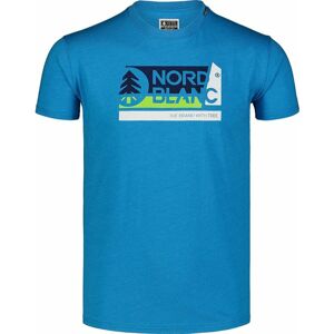 Pánske bavlnené tričko Nordblanc WAL LON modré NBSMT7391_AZR S