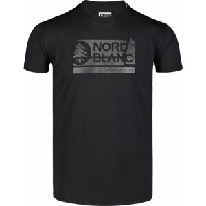 Pánske bavlnené tričko Nordblanc WAL LON čierne NBSMT7391_CRN S
