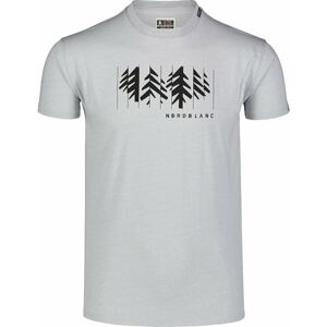 Pánske bavlnené tričko Nordblanc DEKONŠTRUKOVANÉ šedé NBSMT7398_SSM XXXL