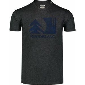 Pánske bavlnené tričko Nordblanc TREETOP čierna NBSMT7399_CEM XXXL