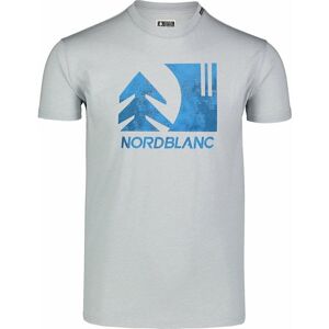 Pánske bavlnené tričko Nordblanc TREETOP šedé NBSMT7399_SSM XXXL
