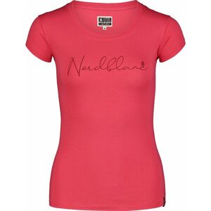 Dámske bavlnené tričko NORDBLANC Kaligrafia ružová NBSLT7400_RUP 44