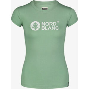 Dámske bavlnené tričko NORDBLANC Central zelená NBSLT7403_PAZ 44