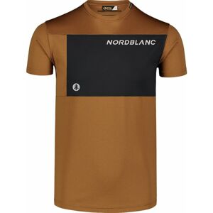 Pánske fitness tričko Nordblanc Grow hnedé NBSMF7460_PUH S