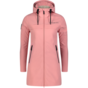 Dámsky zateplený nepremokavý softshellový kabát NORDBLANC ANYTIME ružový NBWSL7956_PIR 44
