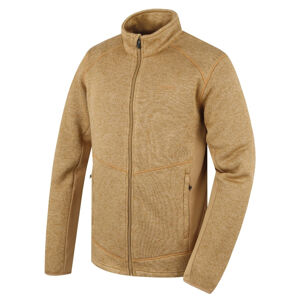 Husky  Alan M beige, XXXL Pánsky fleecový sveter na zips